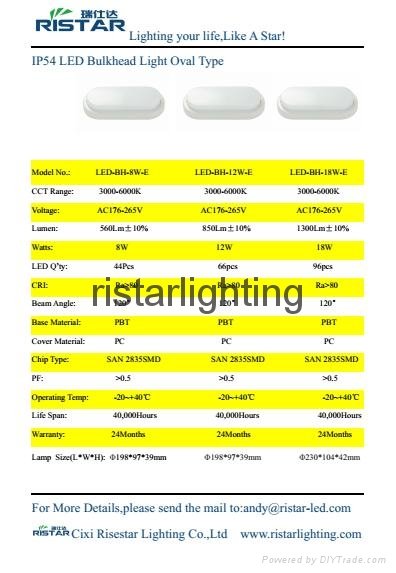 9026 12W LED Ceiling Lights Flush Ceiling Light Fitting LED Bulkhead Oval Type 3