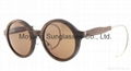 wooden sunglasses unisex fashion style with metal tips 1