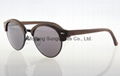 wooden eyeglasses half metal rim frames unisex style 1