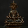 藏传尼泊尔长寿佛铜像