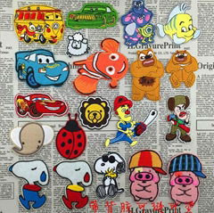 car bus cartoon animal logo badges patches embrodiery