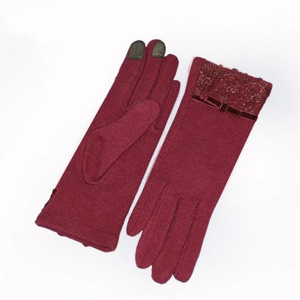 colorful lace woolen women lady beautiful warm gloves 4