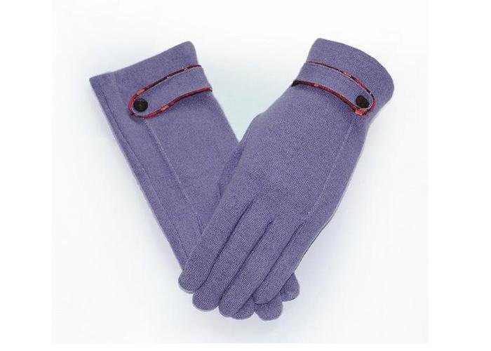 botton woolen women warm gloves