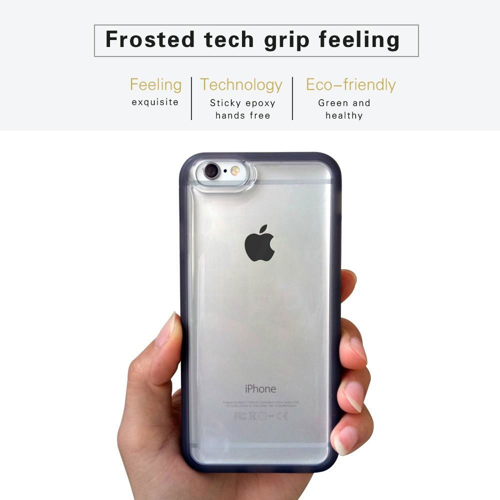 TPU PC Clear Anti Gravity cell phone case factory sale for i7