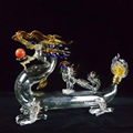 Animal Shaped Glass Bottle Dragon Shaped Clear Glass Decanter 1000ml