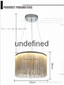 Nordic Minimalism Aluminum Tassel Foyer LED Pendant Light Lustre Round Metal Bed 1