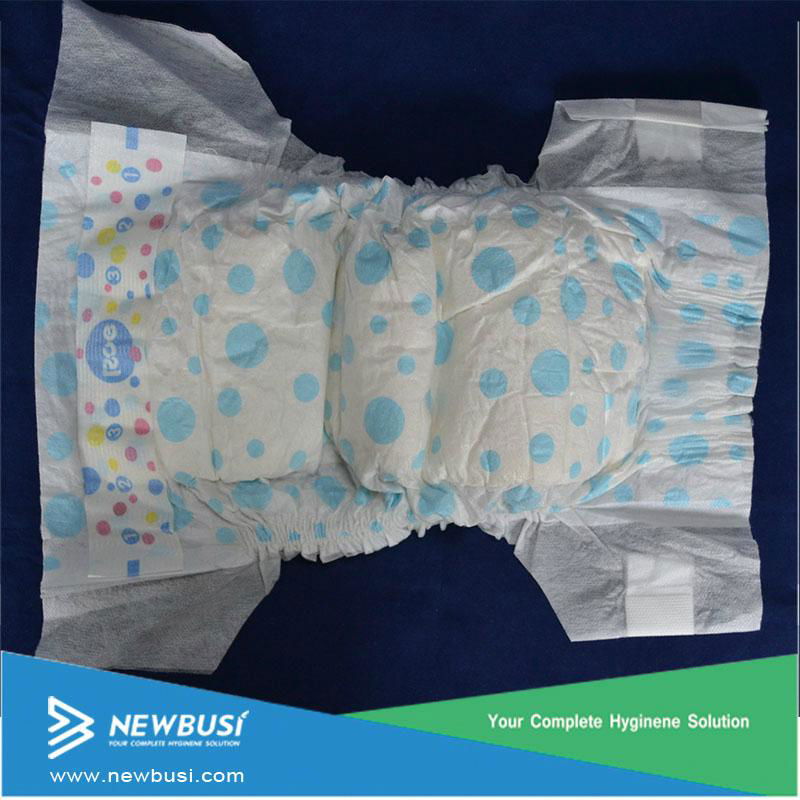 Ultra soft non-woven baby diaper 5