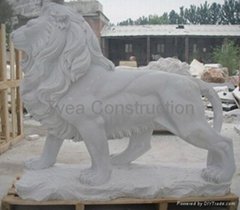 marble animal sculpture with nature stone