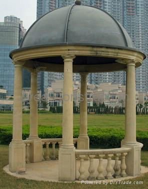 Stone gazebo for garden