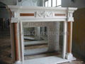 marble mantel fireplace for home