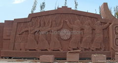 Red sandstone sculpture project for Inner Mongolia