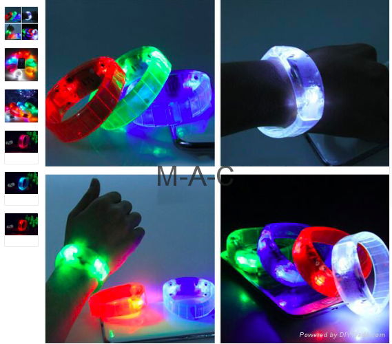 Voice Control LED Bracelet Sound Activated Flashing Bracelet Wristband for Night