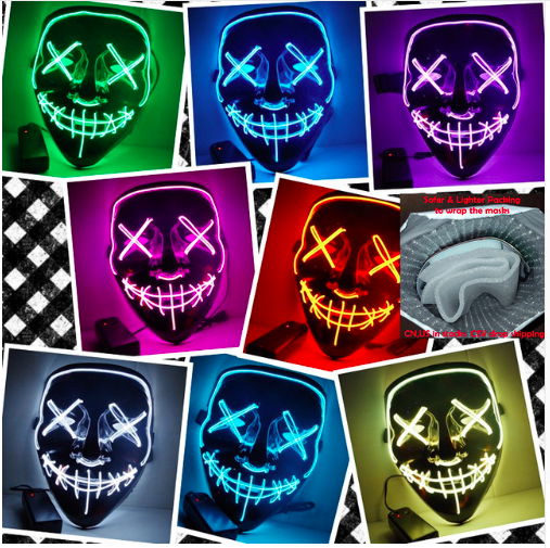 Halloween Mask LED Light Up Party Masks