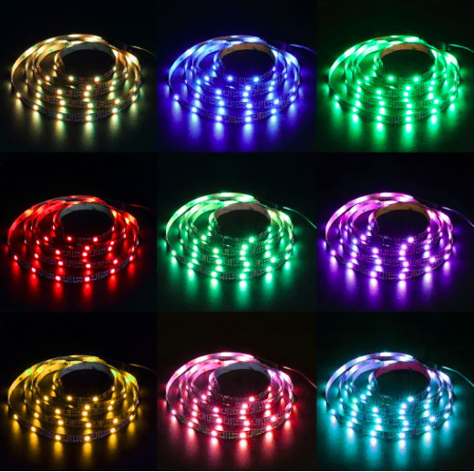 DC5V USB LED Strip SMD5050 RGB Flexible Light 1M/2M RGB LED Strips Adhesive Tape for TV Background Lighting