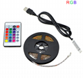 5V USB Power LED Strip light RGB /White/Warm White 2835 3528 SMD HDTV TV Desktop