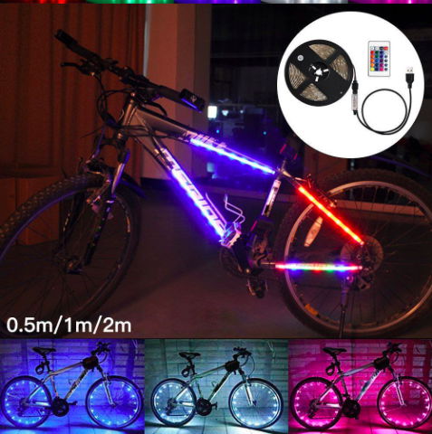  LED Light Strip 50-200CM USB LED Strip Light TV Back Lamp 5050RGB Colour Changing+Remote Control Car TV backlight