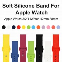 Sport Soft Silicone bands For Apple Watch 4 band Series 4 3 2 1 Watch Strap Band