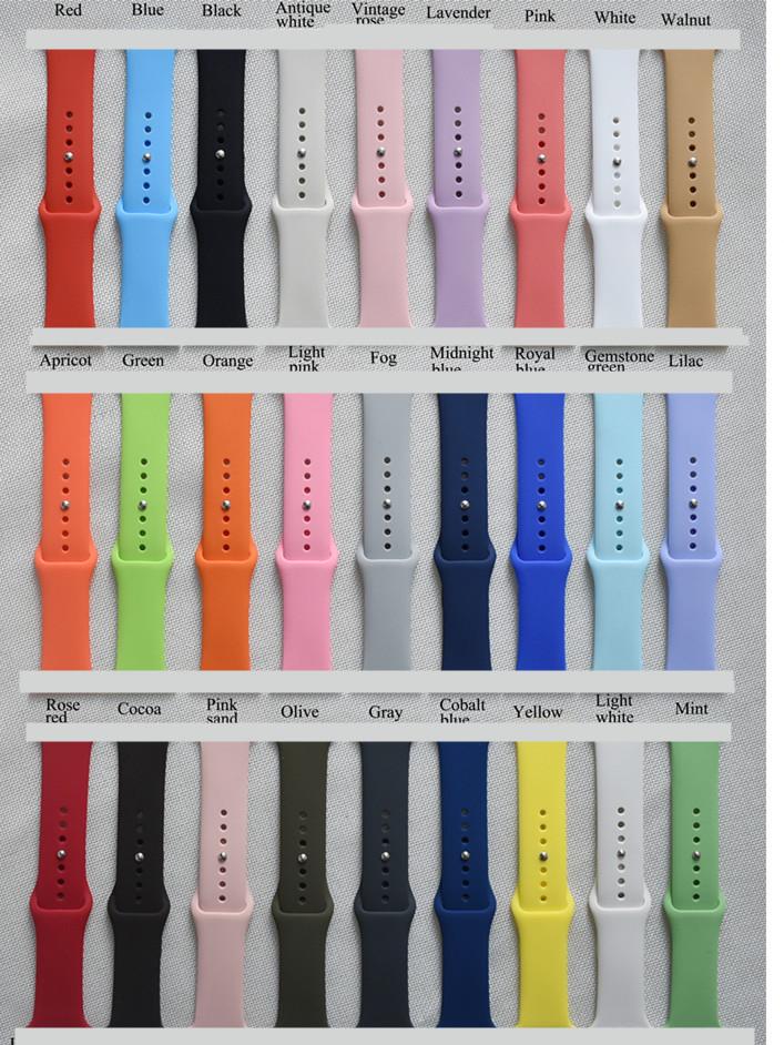 Sport Soft Silicone bands For Apple Watch 4 band Series 4 3 2 1 Watch Strap Band 2