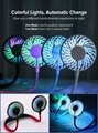 Mini Portable Hanging Neckband Fan USB Rechargeable Double Fans Air Cooler Condi 3