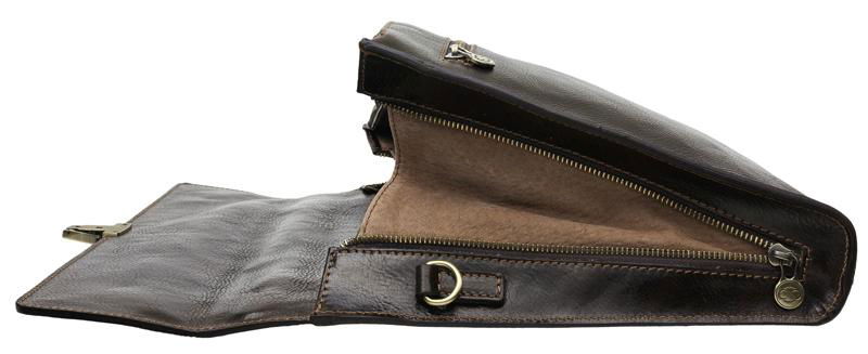 Dark Brown Genuine Leather Briefcase Laptop Bag 4