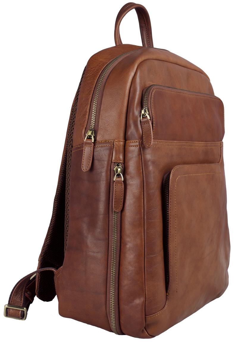 Brown Genuine Leather Backpack