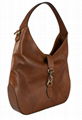 Womens Brown Leather Hobo Bag 5