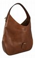 Womens Brown Leather Hobo Bag 2