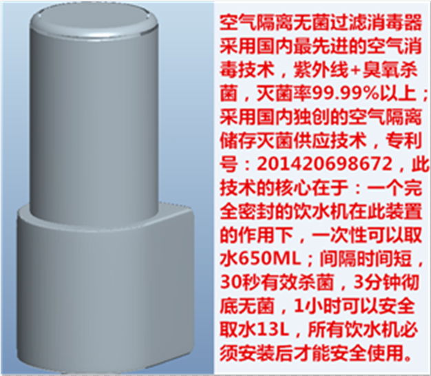 飲水機專用空氣隔離無菌過濾消毒器 5