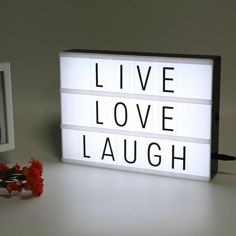 Cinema free retro combination letters acrylic cinematic custom led light box a4  2