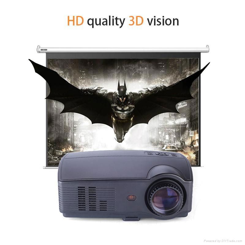 android home theater projector with wifi, bluetooth USB/HDMI 4