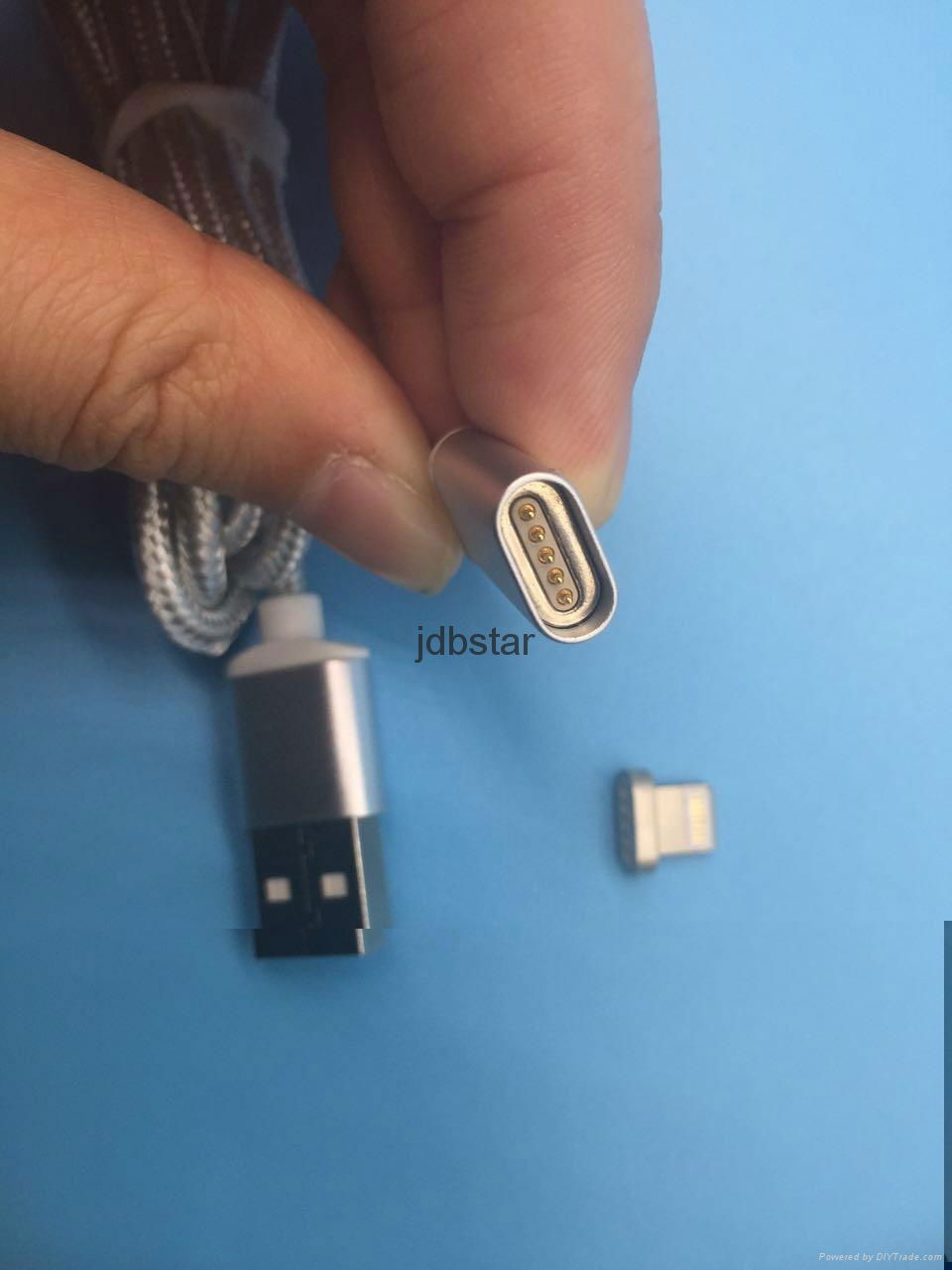 Magnetic usb cable Nylon metal magnetic charging cable 3