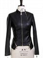 Fashion Women Faux Soft Leather Jackets 3