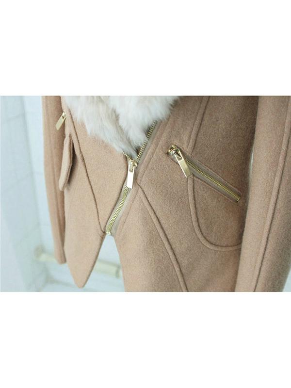 Khaki Women Winter Fashion Coat 2