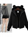 Black Women Fashion Hooded Coat 1