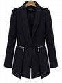 Black Wool Fashion Women Coat