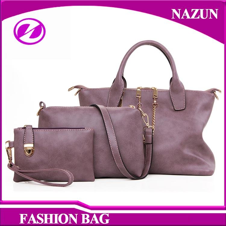 2017 wholesale high quality set women handbags fashion design lady handbag 4