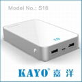 KAYO S16 5V 10000mAh/ 13000mAh dual usb charger mobile phone charger 3