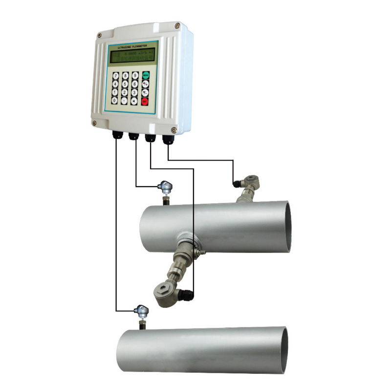 clamp type wallmounted  ultrasonic flow meter 4