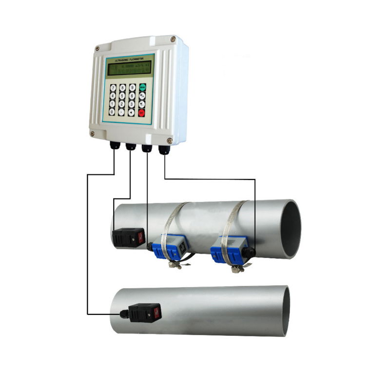 clamp type wallmounted  ultrasonic flow meter 5