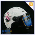 China wholesale cheap white pink cartoon half face motorcycle helmet 4