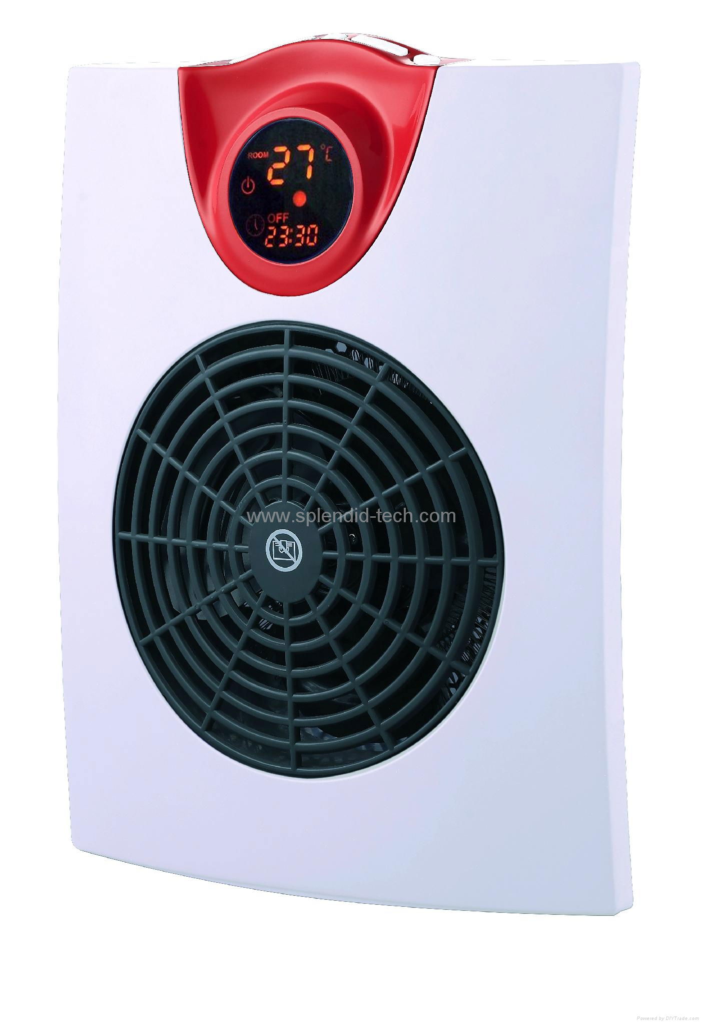 Bathroom fan heater with electronic control system and remote control