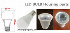 China supplier 9w a60 aluminium with plastic coated led light bulb body material