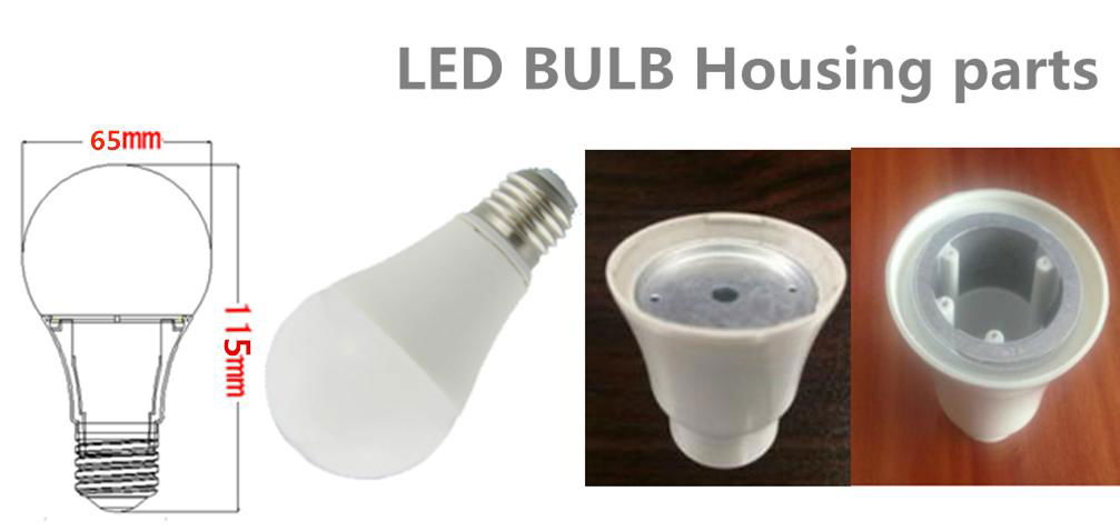 Factory Price 5w 7w Plastic+al led bulb A65 Housing parts 