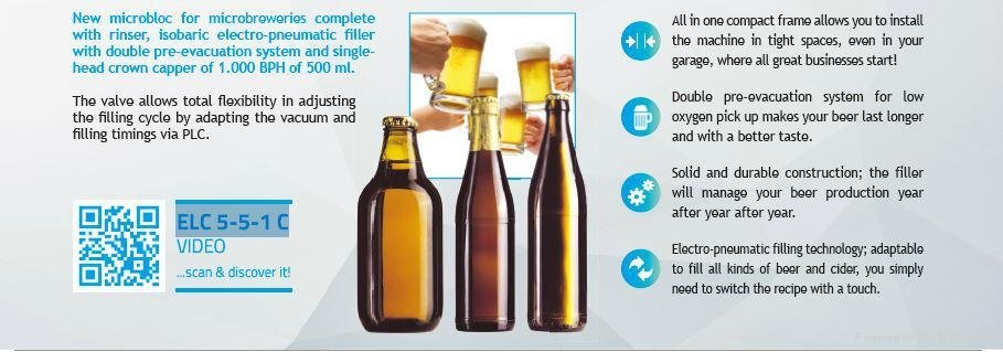啤酒设备—小规模啤酒瓶清洗灌装扣盖设备 2