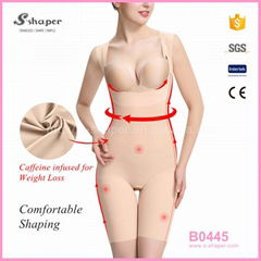 S-SHAPER Slimming Body Shaper Corset Sleeveless Caffeine Infused Bodysuits