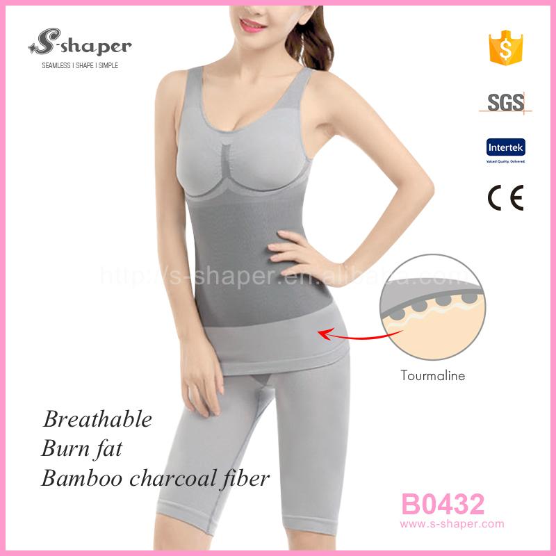 SSHAPER Women Shapewear Tourmaline Bamboo Bodysuit B0432 Sshaper
