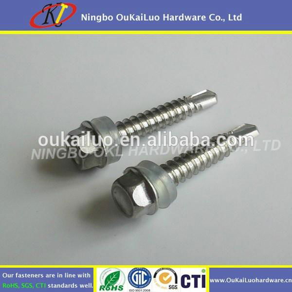 CC-22Stainless Steel Pozi Hex Head with Flange Self Tapping Screws 4