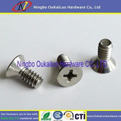 Cross Recessed Flat Head Stainless Steel Machine Screws