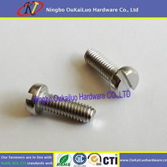 DIN 84 Stainless Steel Slotted Cheese Head Machine Screws