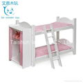 Sweet Style Wooden Doll Bunk Bed with Wardrobe